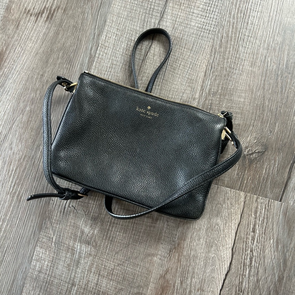 Kate Spade Textured Black Crossbody Bag